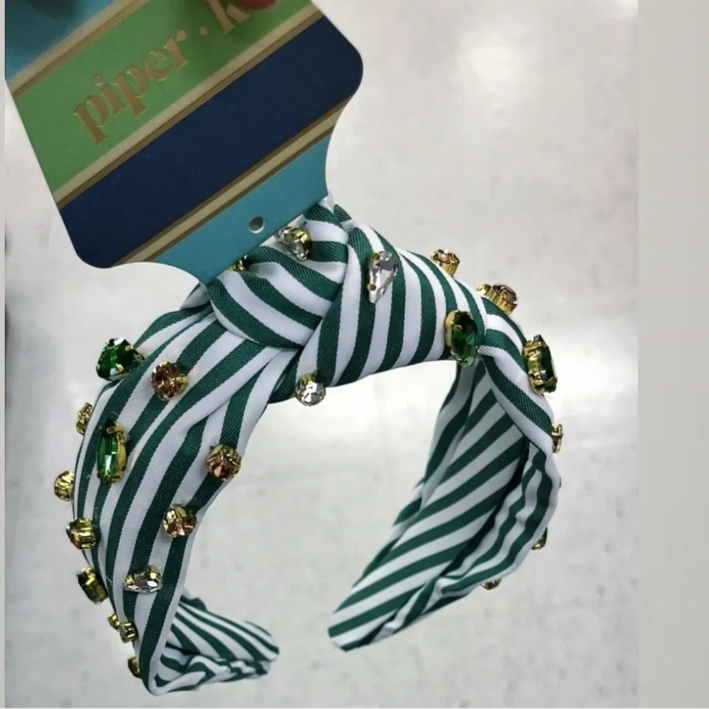 NWT ⚜️💚⚜️ Piper K Gorgeous Crystals Embellished Hair Headband - Picture 3 of 8
